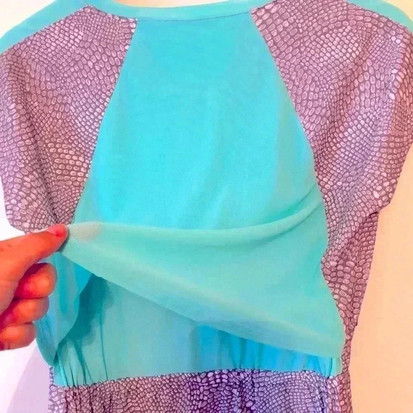 TITLE NINE Nimblene Grey Aqua Athleisure Shirt Dress - Picture 6 of 7